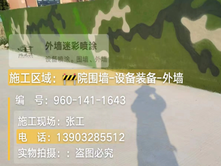 武汉 迷彩漆喷涂价格（按平方米计费）